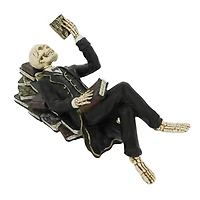 8" Lying Skeleton with Book Tabletop Décor by Ashland®