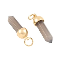 Gray Dyed Agate Prism Pendants, 2ct. by Bead Landing™