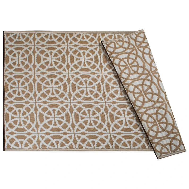 DII® Taupe Infinity Circle Outdoor Rug, 4ft. x 6ft.