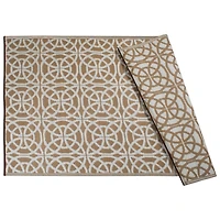 DII® Taupe Infinity Circle Outdoor Rug, 4ft. x 6ft.