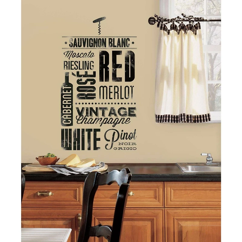 RoomMates Wine Lovers Peel & Stick Wall Decals