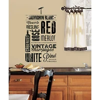 RoomMates Wine Lovers Peel & Stick Wall Decals