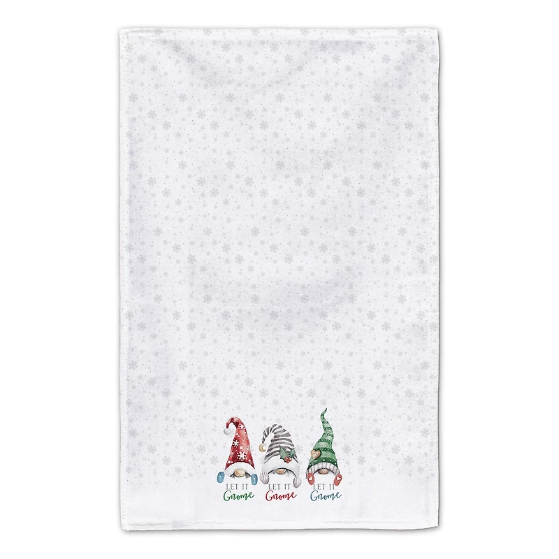 Let it Gnome Blue Snowflakes Tea Towels - Set of 2