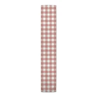 90" Painted Christmas Plaid Poly Twill Table Runner