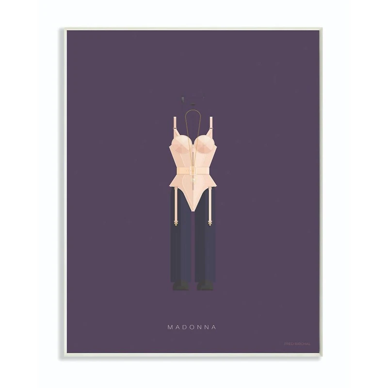 Stupell Industries Madonna Minimalist Illustration Wooden Wall Plaque