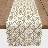 Gold Art Distress 16" x 90" Poly Twill Table Runner