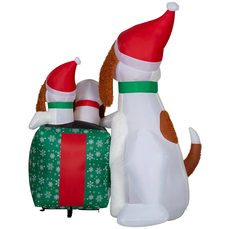 5.5ft. Airblown® Inflatable Christmas Dog Family Scene