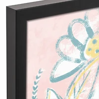 Bright Funky Florals 12" x 18" Black Framed Canvas