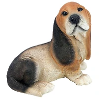 Design Toscano 9" Black & Brown Basset Puppy Dog Statue