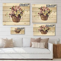 Designart - Bouquet From Meadow Flowers In The Basket