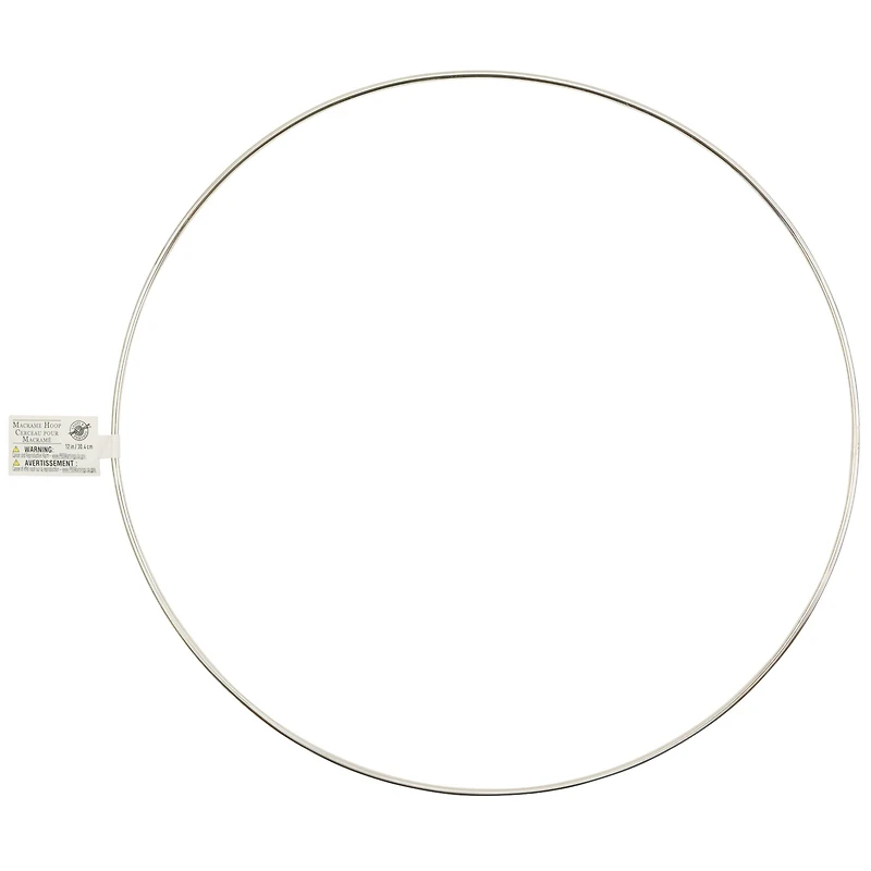 Macramé Nickel-Plated Hoop by Loops & Threads