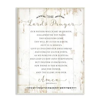 Stupell Industries The Lords Prayer Our Father Rustic Distressed White Wood Look Wood Wall Plaque