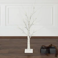 24" LED White Birch Twig Tree Decoration