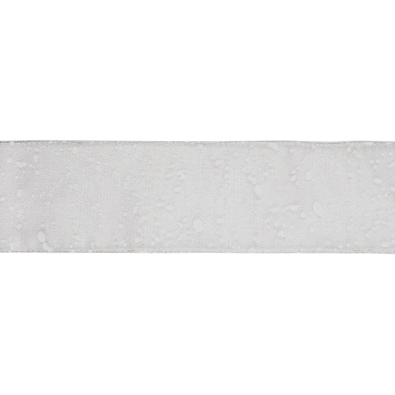 2.5" x 20ft. White Snow Wired Sheer Ribbon by Celebrate It®