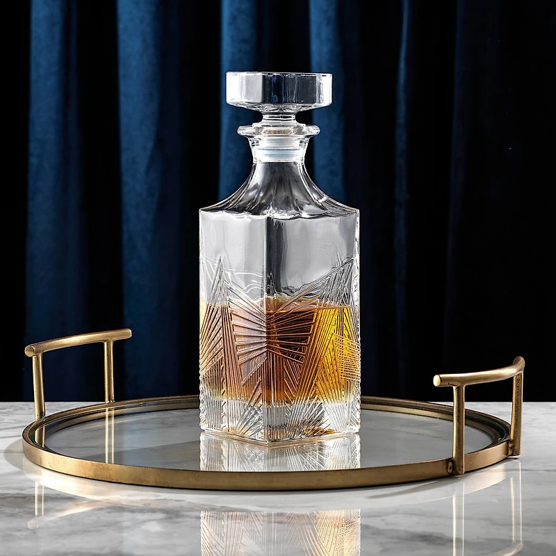 JoyJolt® Gatsby Art Deco Whiskey Decanter & Glasses Set