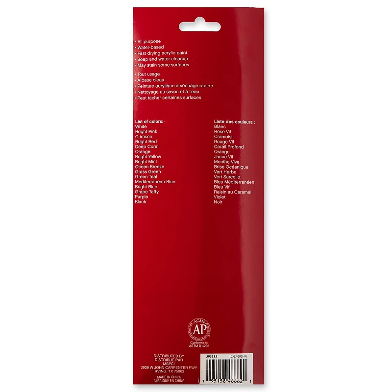 Bright Acrylic Paint Pot Set by Craft Smart®