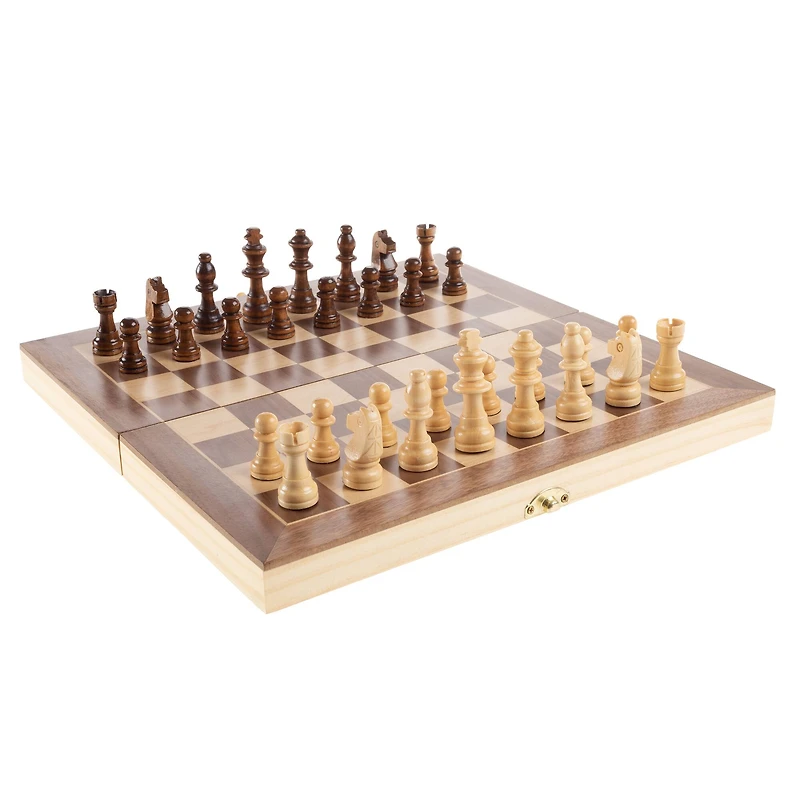 Toy Time Chess Set with Folding Wooden Board