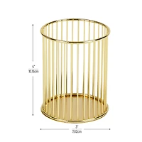 Mind Reader Pen and Accessories Holder, Desktop Organizer, Office, Metal , Set of 3, Gold