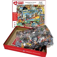 Hart Puzzles Greetings from Florida by Kate Ward Thacker 1,000 Piece Jigsaw Puzzle