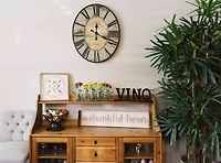 Hello Honey® 2.5ft. Distressed French Country Oval Wood Wall Clock