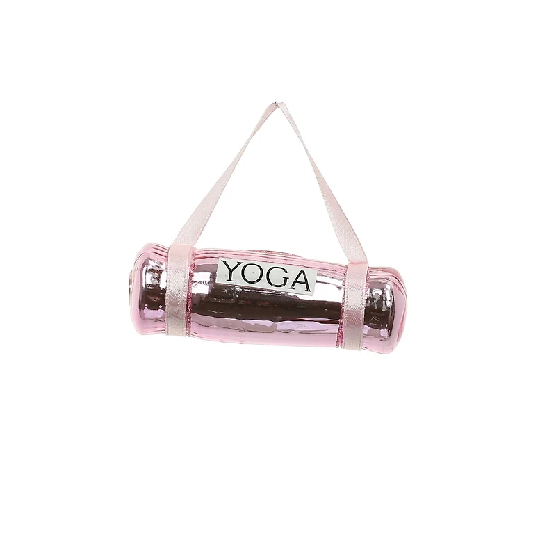 3.75" Pink Glass Yoga Mat Ornament by Ashland®