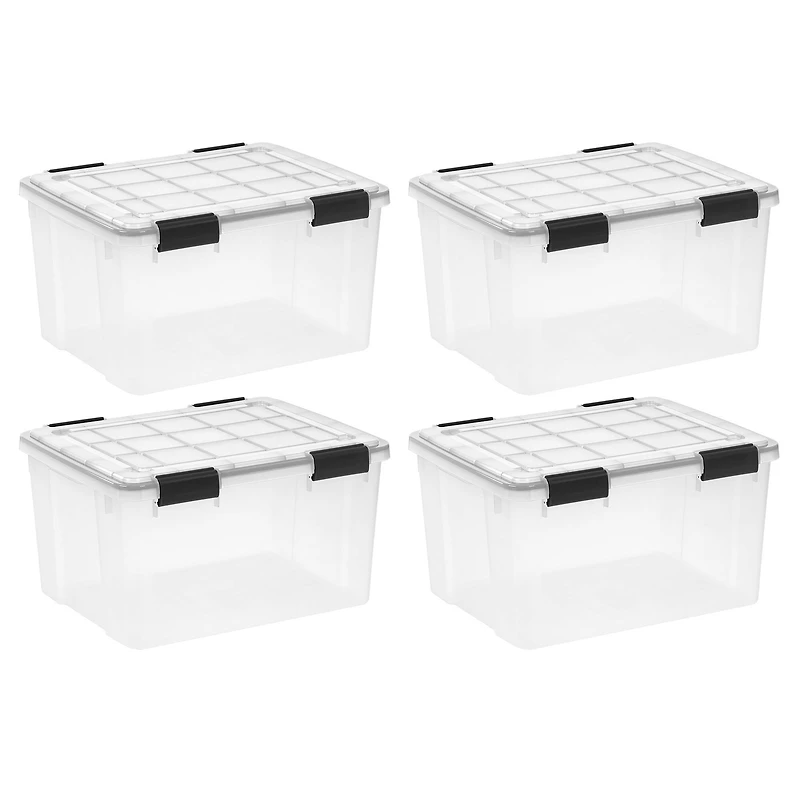 Iris® 44qt. Clear Plastic Storage Bins, 4ct.