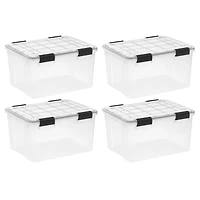 Iris® 44qt. Clear Plastic Storage Bins, 4ct.