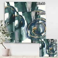 Designart - Mettalic Indigo and Gold III