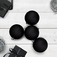 32ct. 3.25" Matte Black Shatterproof Ball Ornaments