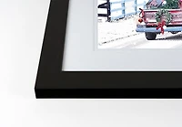 Dashing Through The Snow Truck Black Framed Print Under Plexiglass