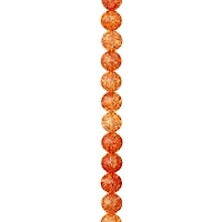 12 Pack: Orange Crackled Quartzite Round Beads, 8mm by Bead Landing™