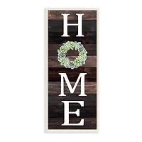 Stupell Industries Welcome Home Green Succulent Wreath Wall Plaque