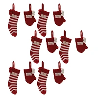 Knit Stocking & Mitten Sentiment Ornament Set