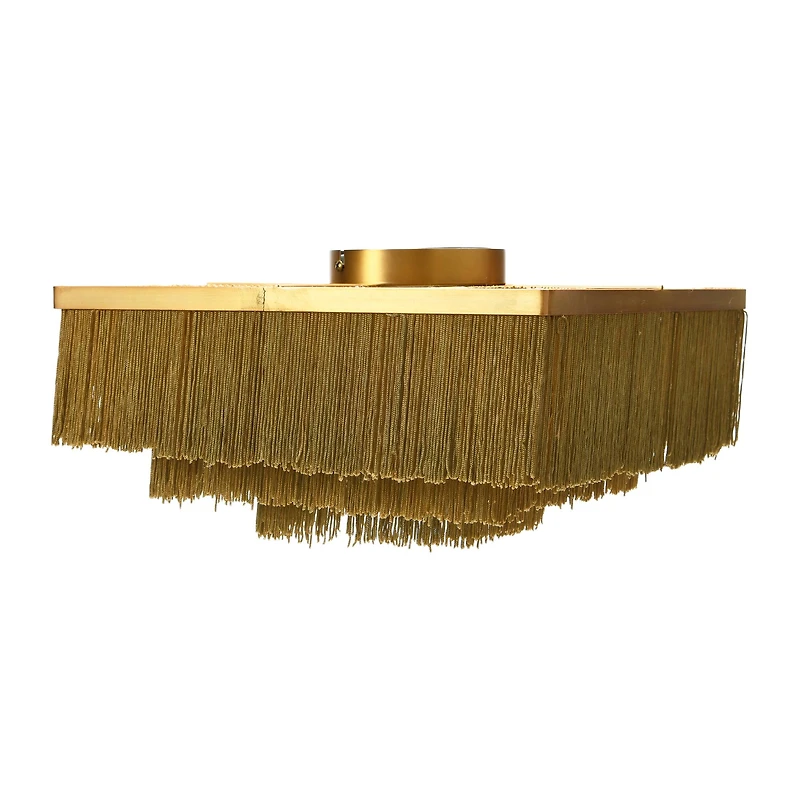 Hello Honey® 13.75" Square Flush Mount Fringe Light Fixture