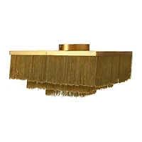 Hello Honey® 13.75" Square Flush Mount Fringe Light Fixture