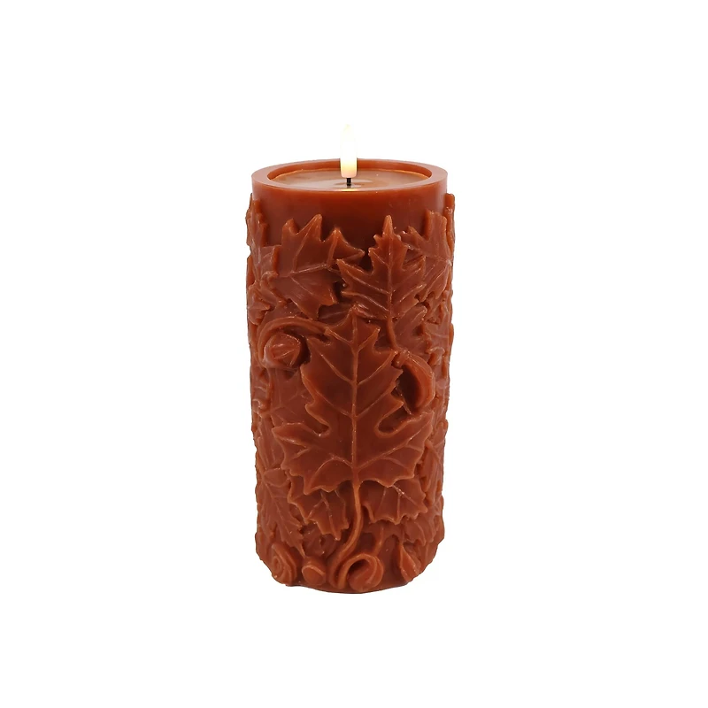 8" Fall Leaf LED Pillar Candle by Ashland