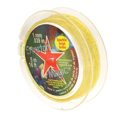 Stretch Magic® 1mm Gold Sparkle Bead & Jewelry Cord, 5m
