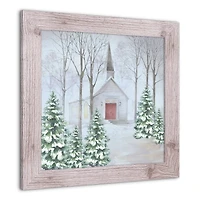 Snowy Church Framed Wall Art
