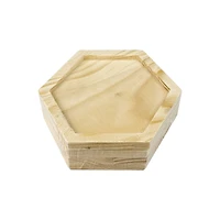 Hexagon Welled Pinewood Coasters, 4ct. by Make Market®