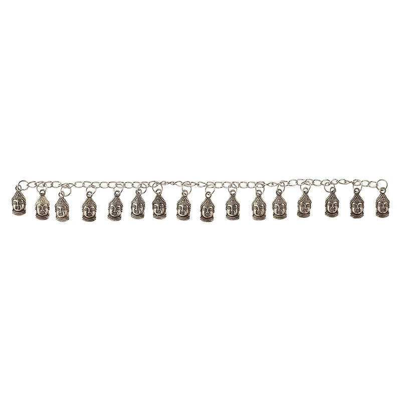 12 Pack:  Silver Plated Metal Buddha Bead, 12mm by Bead Landing™
