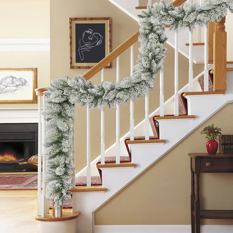 20ft. Flocked Spruce Garland