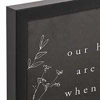 Our Hearts are Full When We're Together 12" x 12" Black Framed Canvas