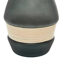 The Novogratz 16" Green Contemporary Glass Vase