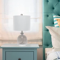 Lalia Home 20" Smokey Gray Hammered Glass Jar Table Lamp