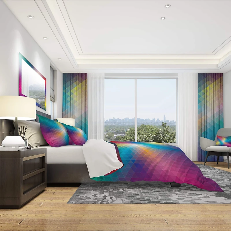 Designart 'Geometric Pattern' Modern & Contemporary Bedding Set