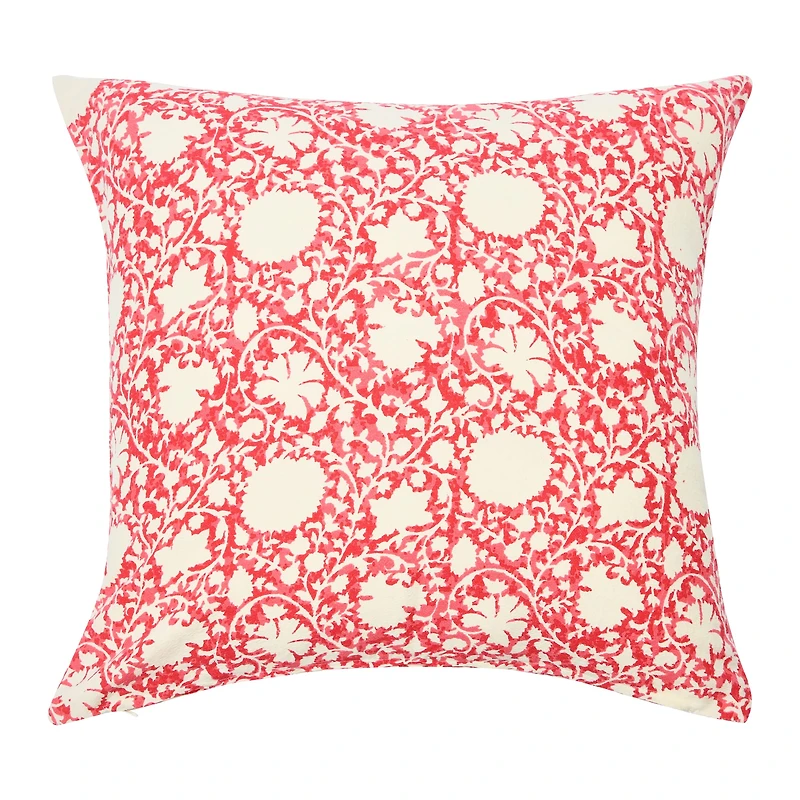 Hello Honey® Red Ivy Print Pillow Cover