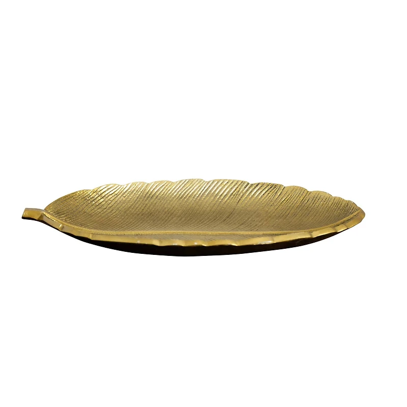 16" Gold Leaf Decorative Accent Tray