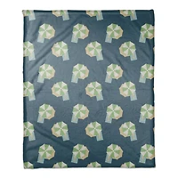 Umbrella Pattern Coral Fleece Blanket
