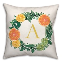 Citrus Monogram Indoor/Outdoor Pillow
