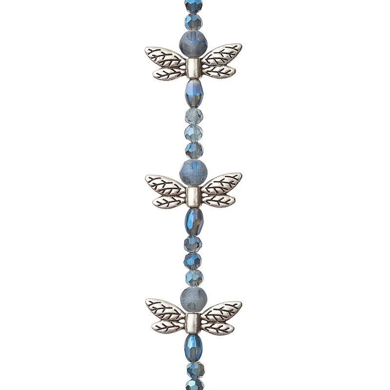 Silver & Blue Dragonfly Mix Beads by Bead Landing™